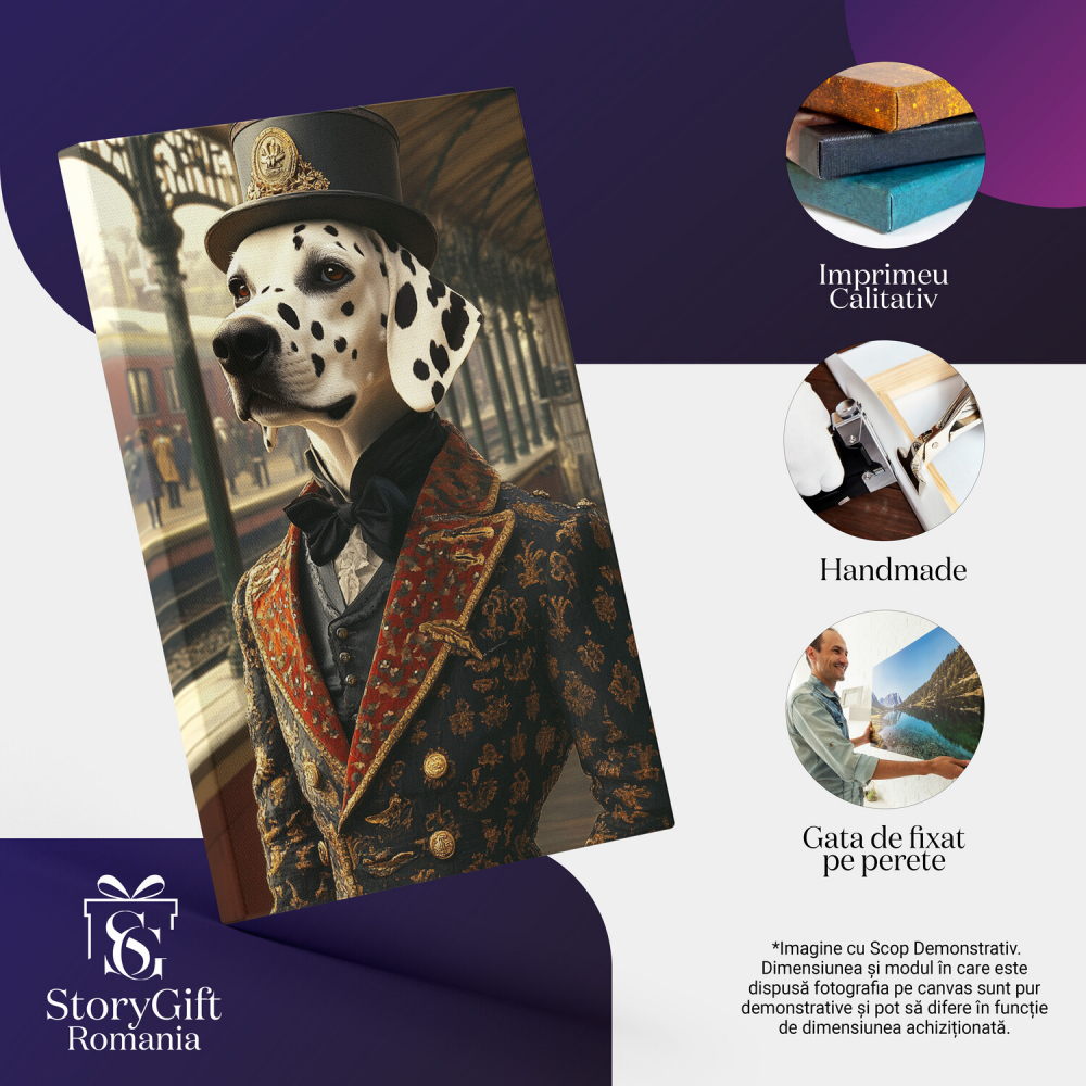 Tablou Canvas Personalizat Conte Regal Cu Jachetă ColoratăMarime 40x25CM [4]