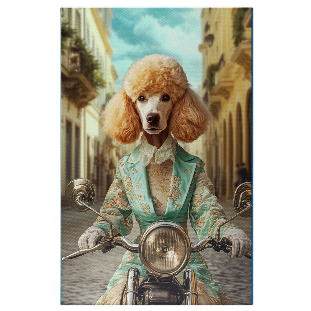  Tablou Canvas Personalizat Contesă Pe Motor Vintage În EuropaMarime 40x25CM [1]