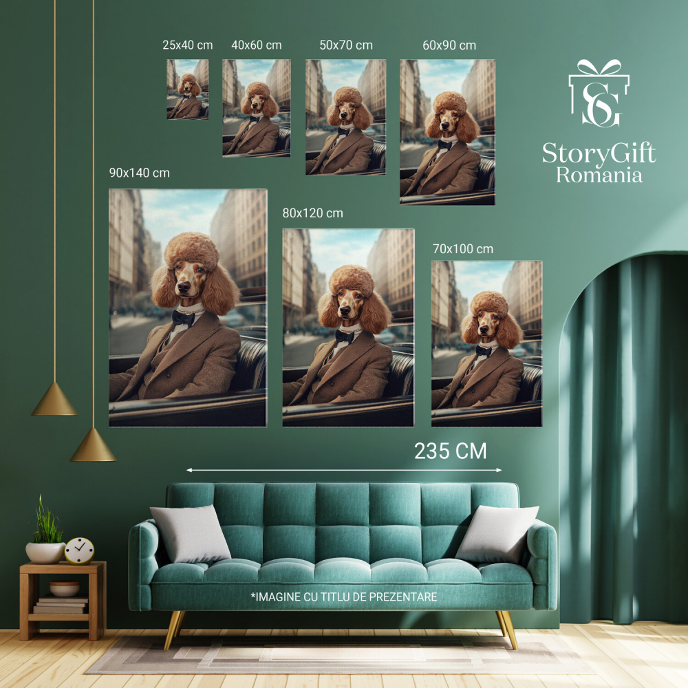  Tablou Canvas Personalizat Contesă Regală În Mașină VintageMarime 40x25CM [6]