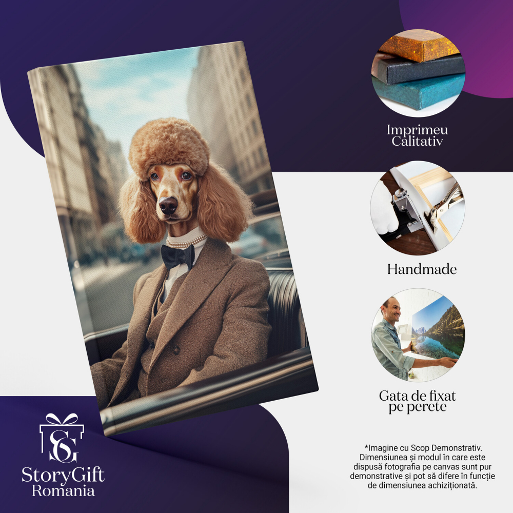  Tablou Canvas Personalizat Contesă Regală În Mașină VintageMarime 40x25CM [4]