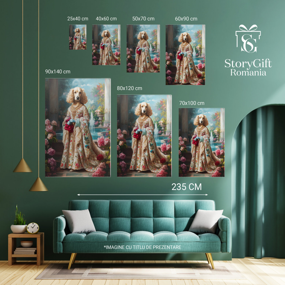 Tablou Canvas Personalizat - Animal Contesă Regală în Gradină cu Flori
Marime 40x25CM [6]