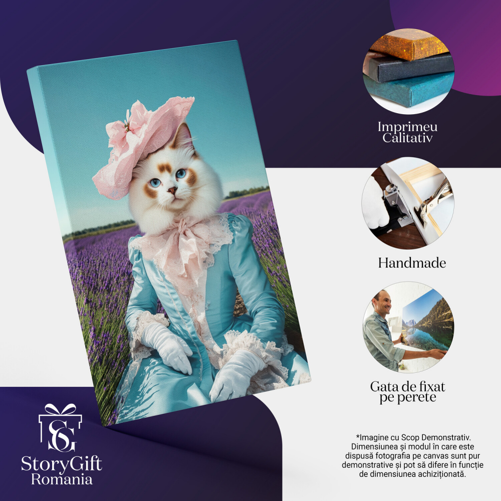 Tablou Canvas Personalizat Contesă Regală în Lan de Lavandă
Marime 40x25CM [4]