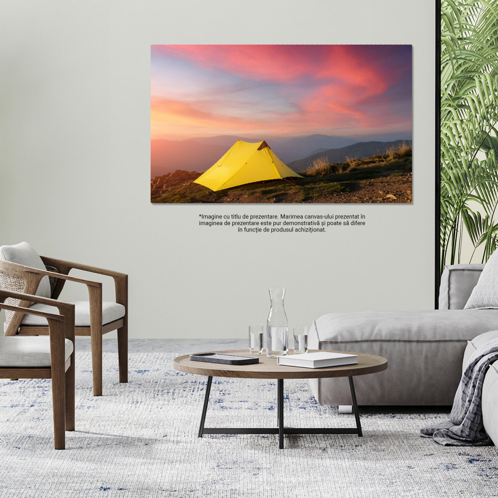 Tablou Canvas Cort de Camping în Munții Toamnei, Marime 40x25CM [4]