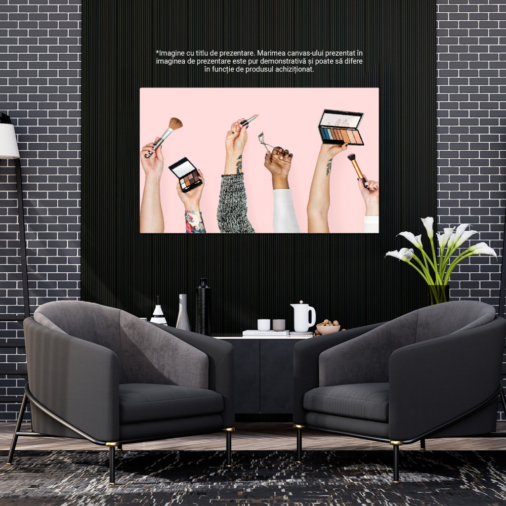 tablouri de perete, artă multiculturală, produse de beauty, artă de salon, frumusețe globală, produse cosmetice, culturi diverse, decorare spații beauty, arta cosmeticelor, tablou de inspirație multiculturală, Marime 40x25CM [3]