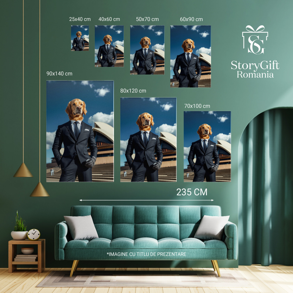 Tablou Canvas Personalizat - Animal în Costum Bleu-Marine Eleganț
Marime 40x25CM [6]