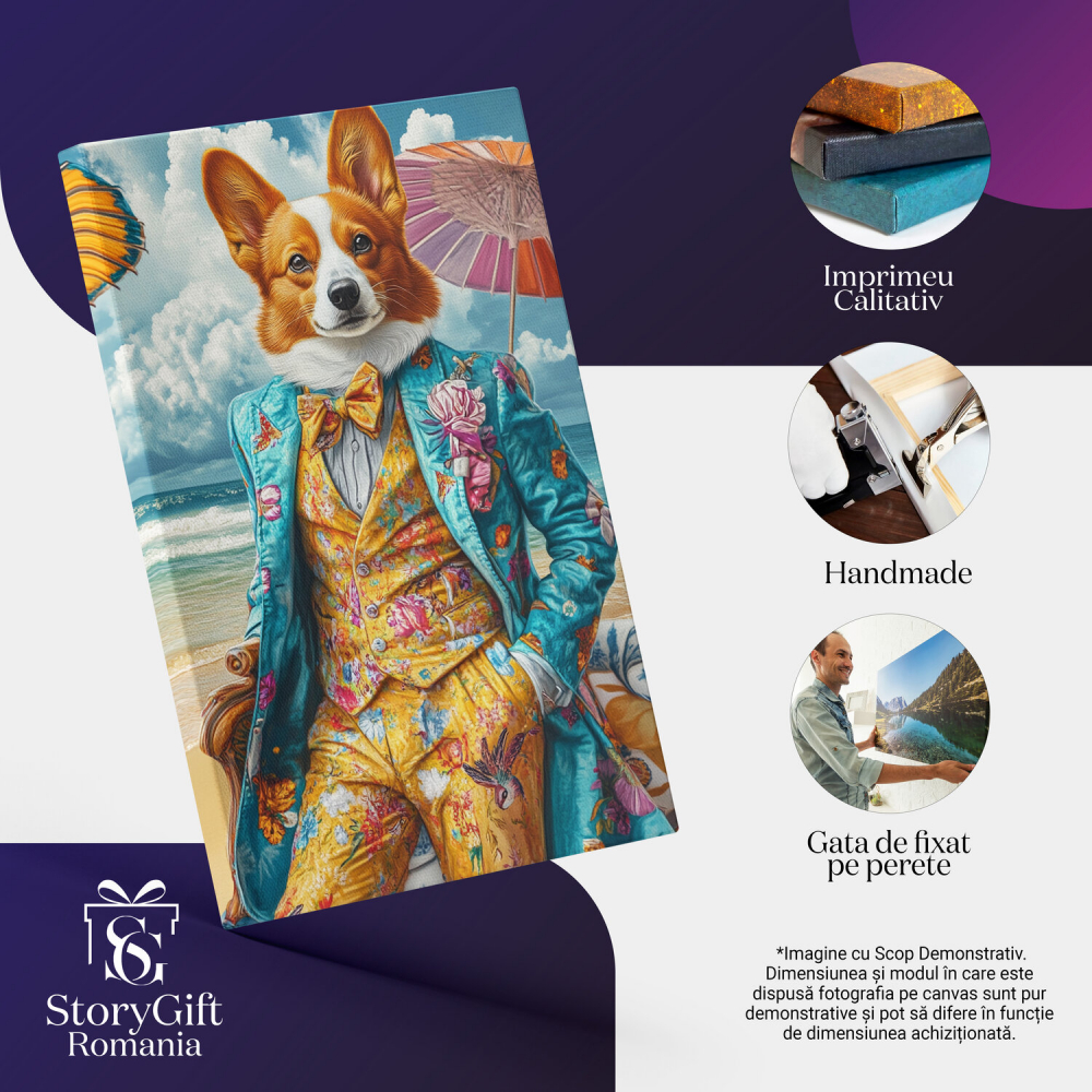 Tablou Canvas Personalizat Costum Colorat Vibrant pe Plajă
Marime 40x25CM [4]