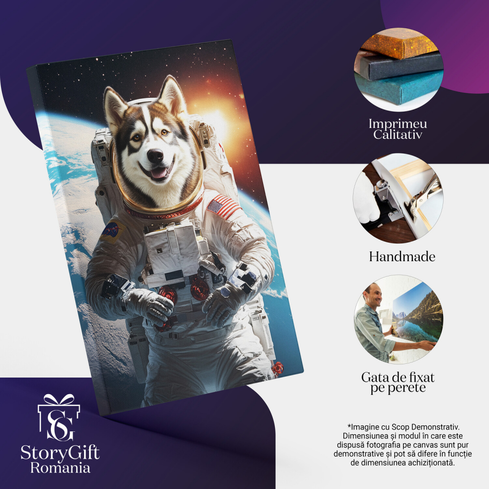 Tablou Canvas Personalizat Astronaut În Spațiu
Marime 40x25CM [4]
