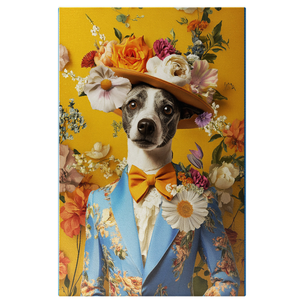 Tablou Canvas Personalizat - Animal în Costum Modern cu Papion Portocaliu
Marime 40x25CM [1]