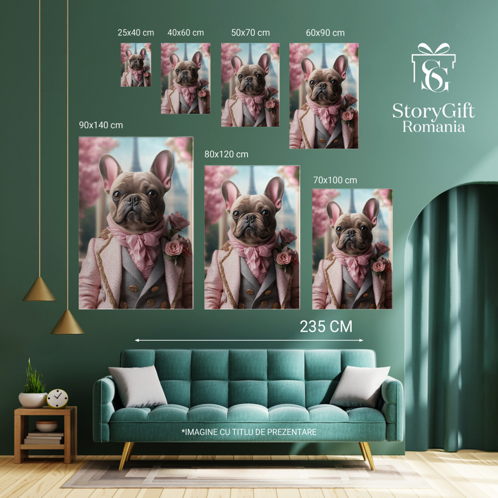 Tablou Canvas Personalizat - Animal în Costum Roz Elegant
Marime 100x70CM [6]