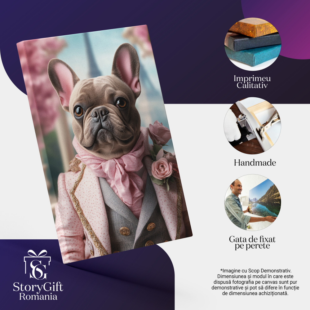 Tablou Canvas Personalizat - Animal în Costum Roz Elegant
Marime 100x70CM [4]