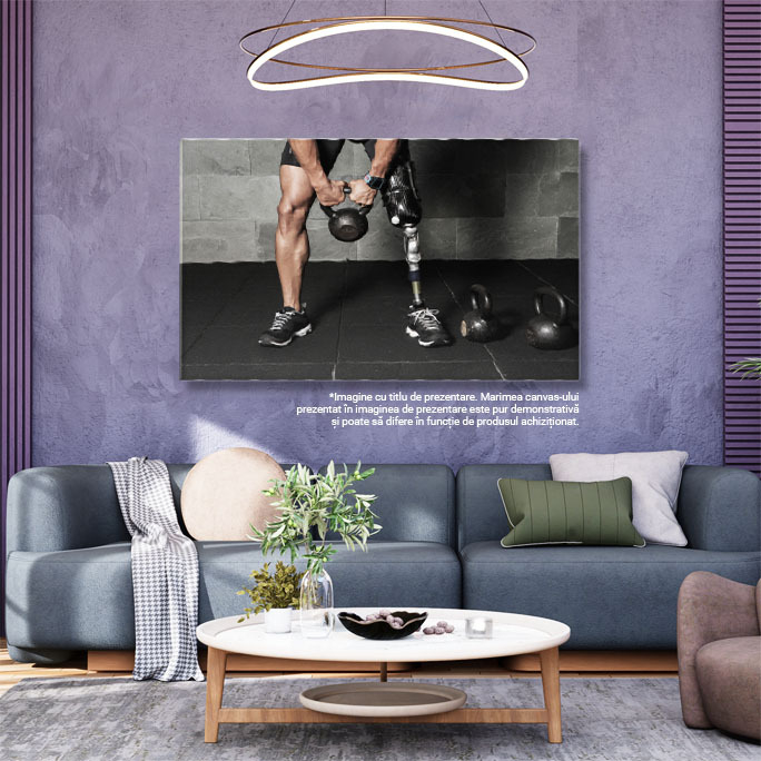 Tablou Canvas cu Antrenament cu Kettlebell - Determinare si Supravietuire 40x25CM [3]
