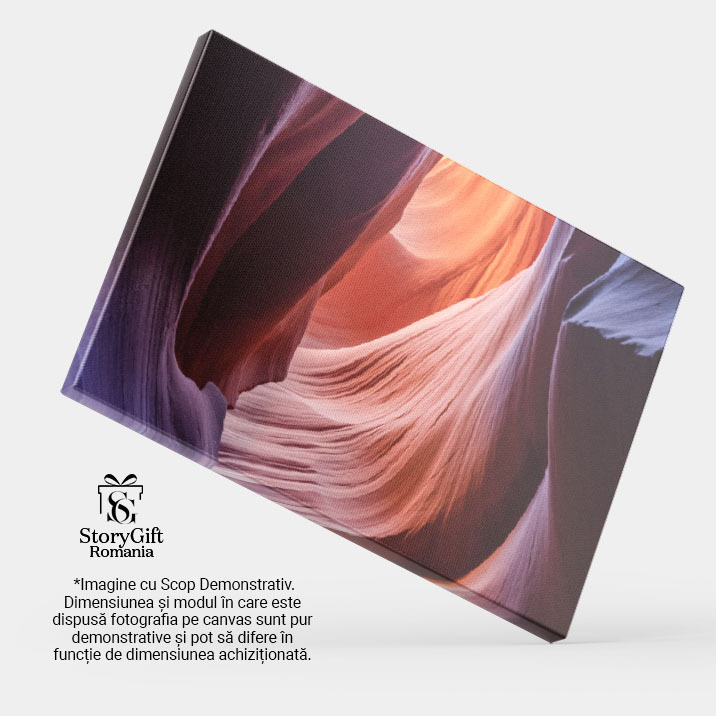 Tablou canvas cu apus de soare, canion, roci, natura, multicolor 40x25CM [4]