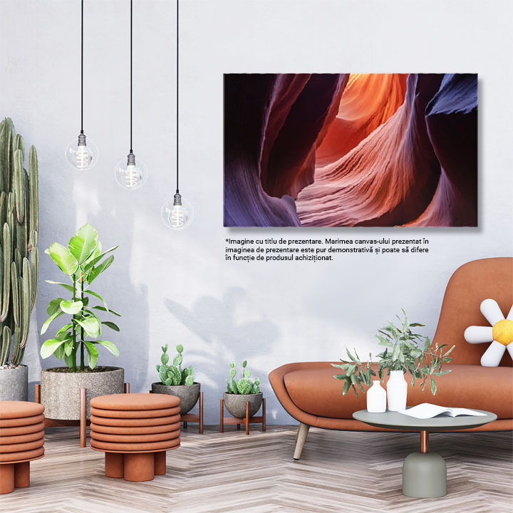 Tablou canvas cu apus de soare, canion, roci, natura, multicolor 40x25CM [3]