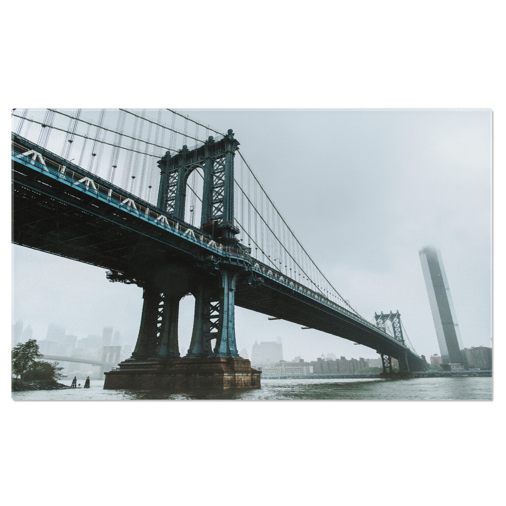 Brooklyn Bridge în Ploaie - Silueta în Umezeală, Marime 40x25CM [1]
