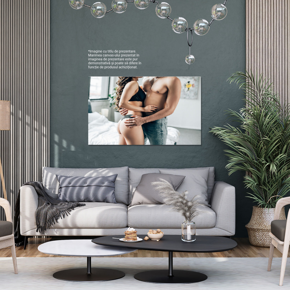 Cuplu Îmbrățișându-se Pasional: O Celebrere a Dragostei, Marime 40x25CM [3]