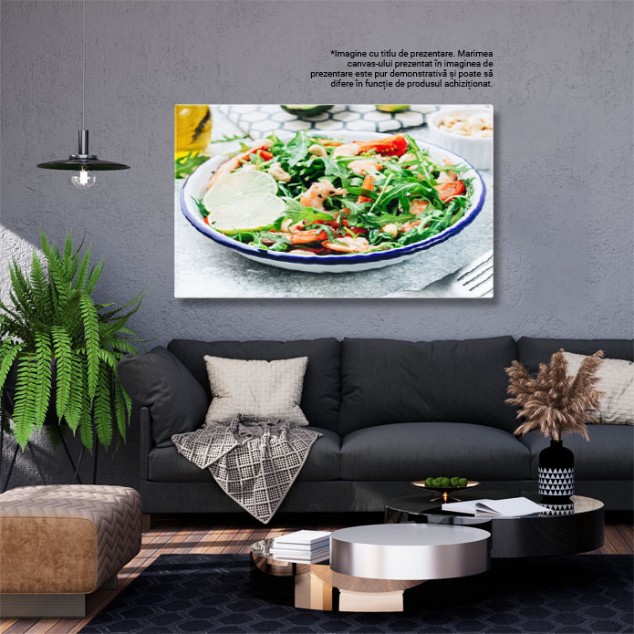 Tablou Canvas Cu Diete Delicioase: Salata de Crevete si Avocado 40x25CM [3]