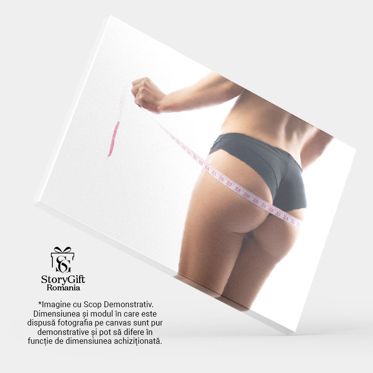 Tablou canvas cu femeie, silueta, metru, lenjerie, sport, multicolor 40x25CM [4]