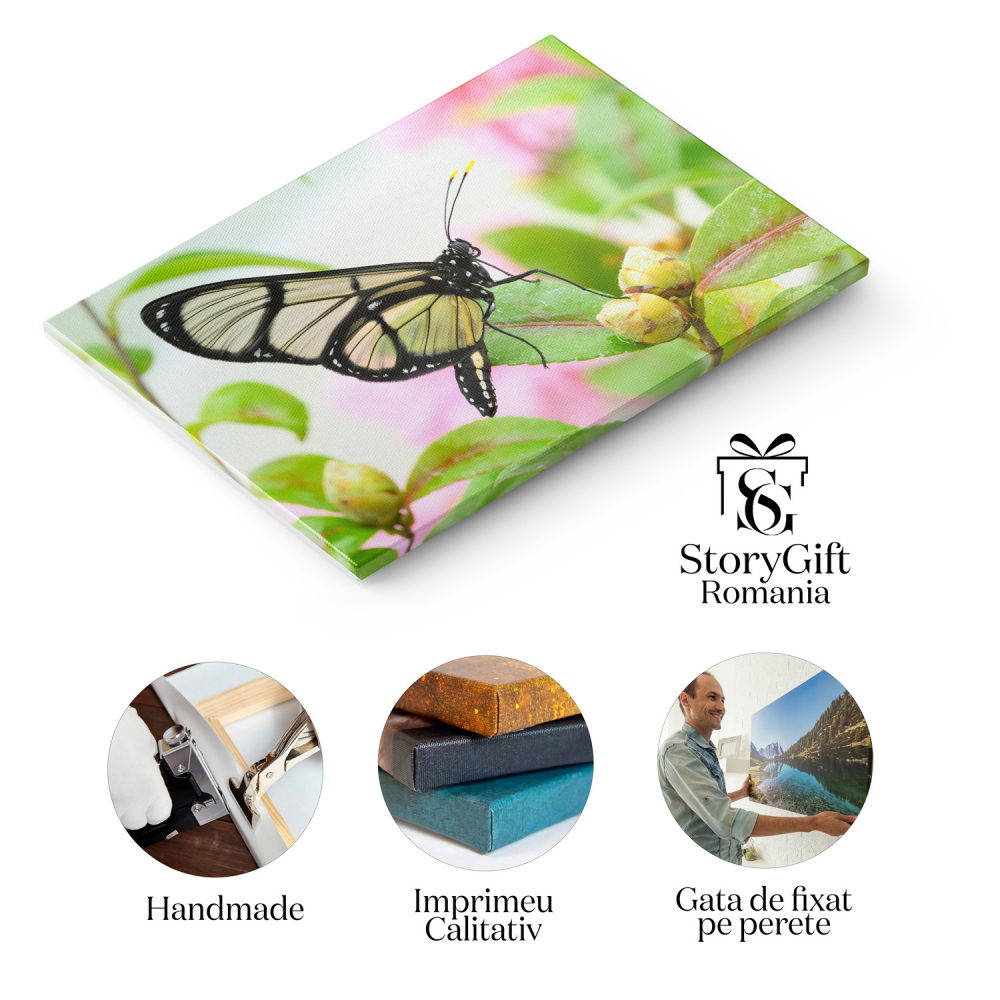 Insecta Colorată pe Frunză - Detalii Fascinante din Lumea Micilor Creații, Marime 40x25CM [2]