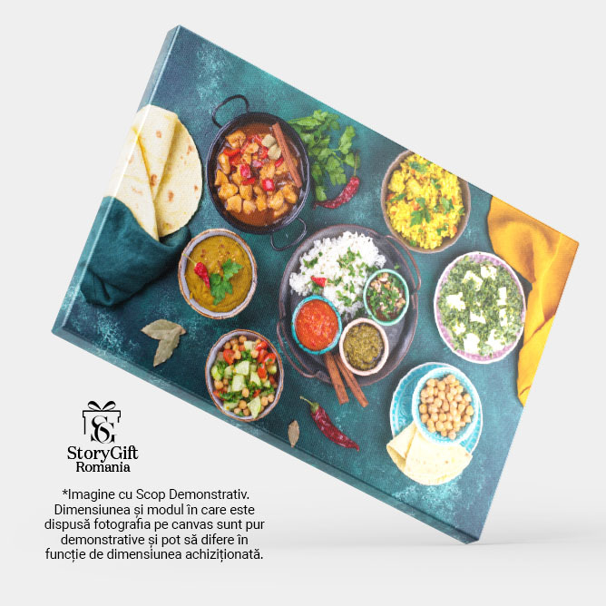 Tablou canvas cu lipie, mancare, orez, scortisoara, dafin, multicolor 40x25CM [4]