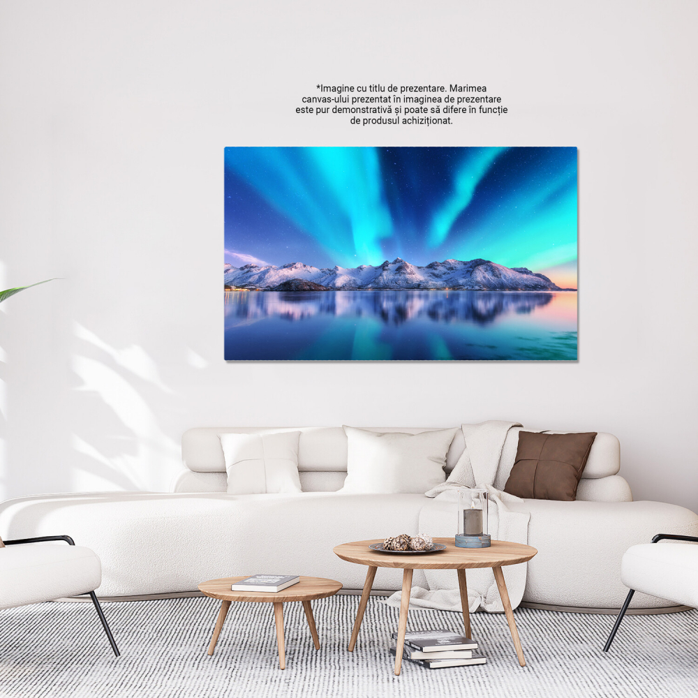 Lumini Nordice în Norvegia Lofoten - Dansul Stelelor și Aurora Boreală, Marime 40x25CM [3]