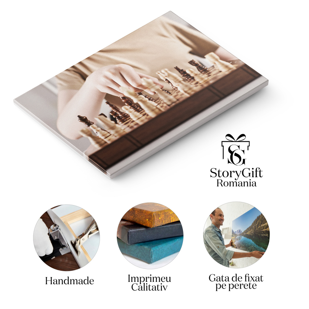 Tablou Canvas Mâna Victoriei în Joc de Strategie – Succes și Competitivitate, Marime 40x25CM [2]