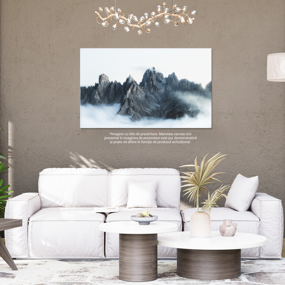 Mistere în Muntii Dolomiti - Peisaj Învăluit în Ceturi, Marime 40x25CM [4]