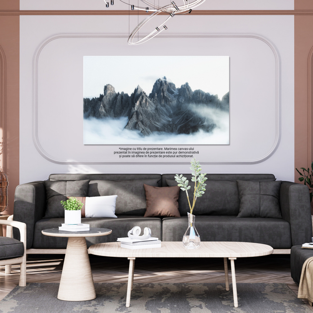 Mistere în Muntii Dolomiti - Peisaj Învăluit în Ceturi, Marime 40x25CM [3]