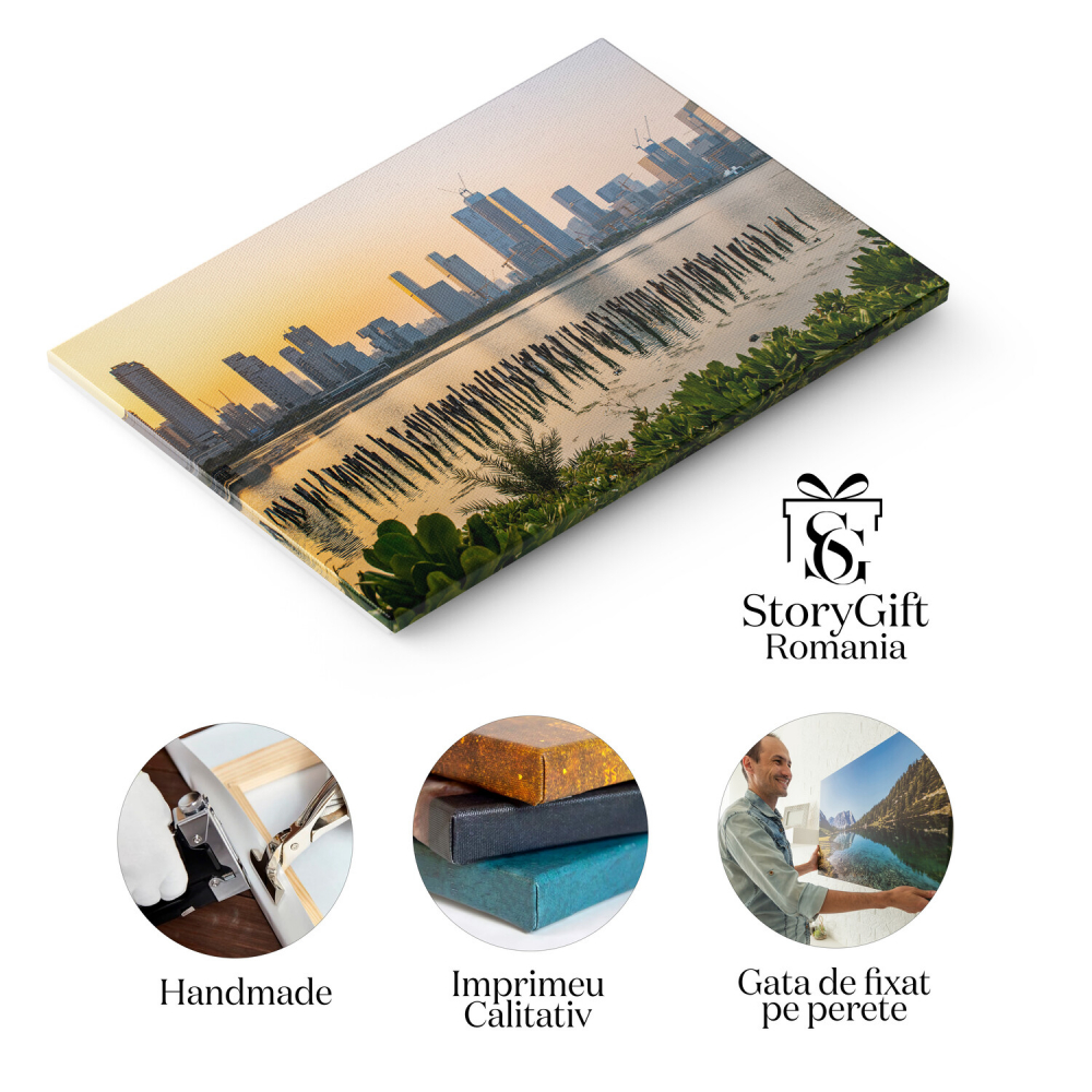 Panorama Urbană în China - Arhitectură Modernă și Parc, Marime 40x25CM [2]