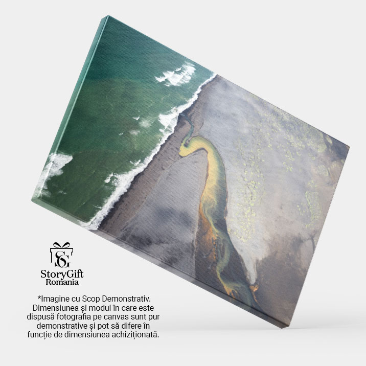 Tablou canvas cu peisaj, mare, rau, plaja, nisip, valuri, natura, multicolor 40x25CM [4]