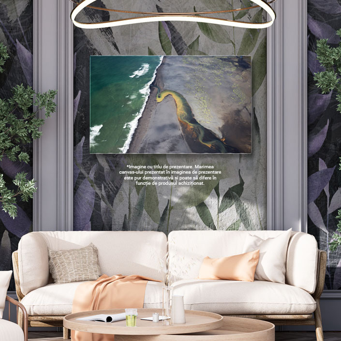 Tablou canvas cu peisaj, mare, rau, plaja, nisip, valuri, natura, multicolor 40x25CM [3]