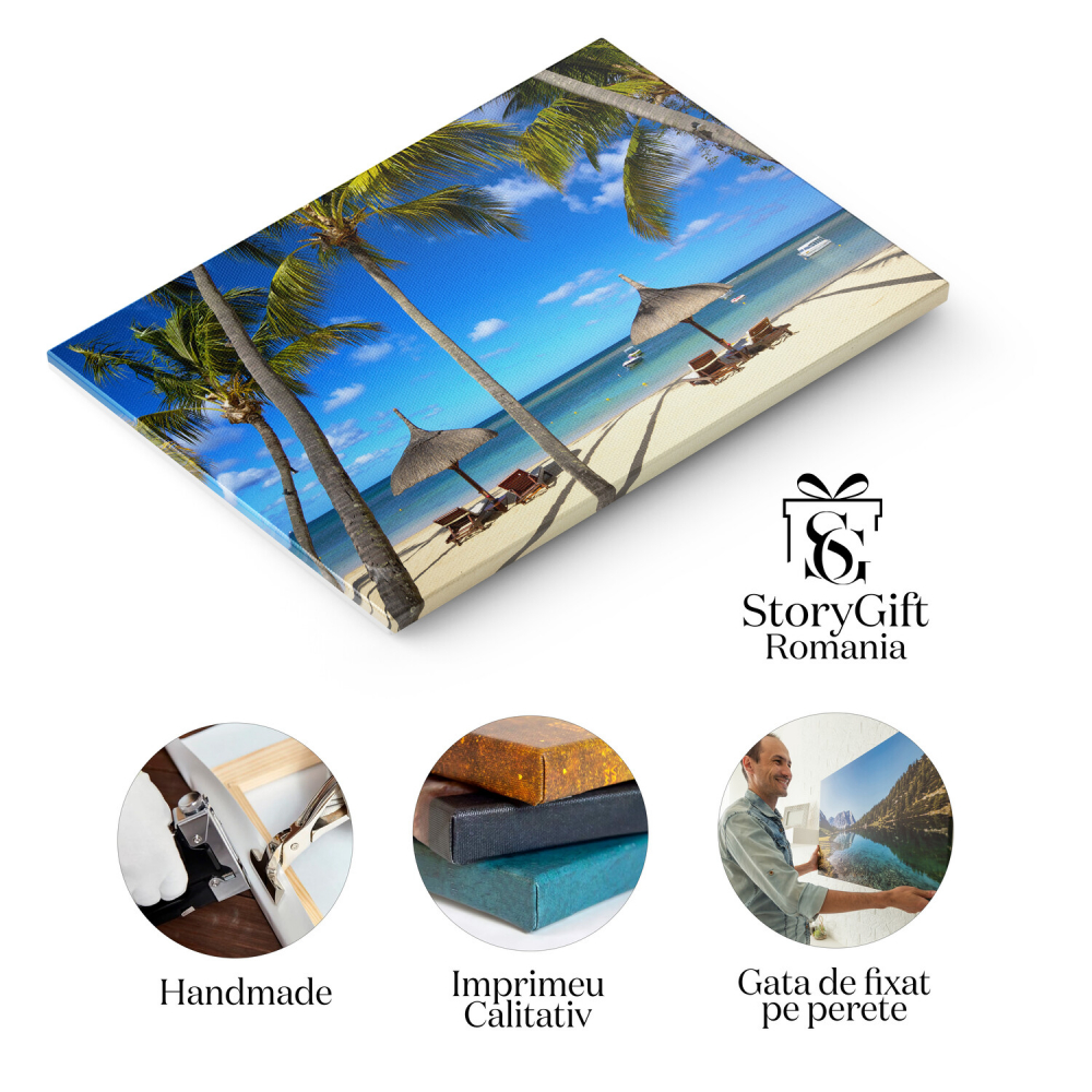 Plaja Paradisiacă în Mauritius - Relaxare Sub Soarele Tropical, Marime 40x25CM [2]