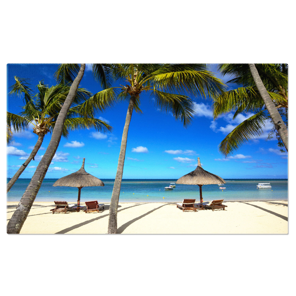 Plaja Paradisiacă în Mauritius - Relaxare Sub Soarele Tropical, Marime 40x25CM [1]