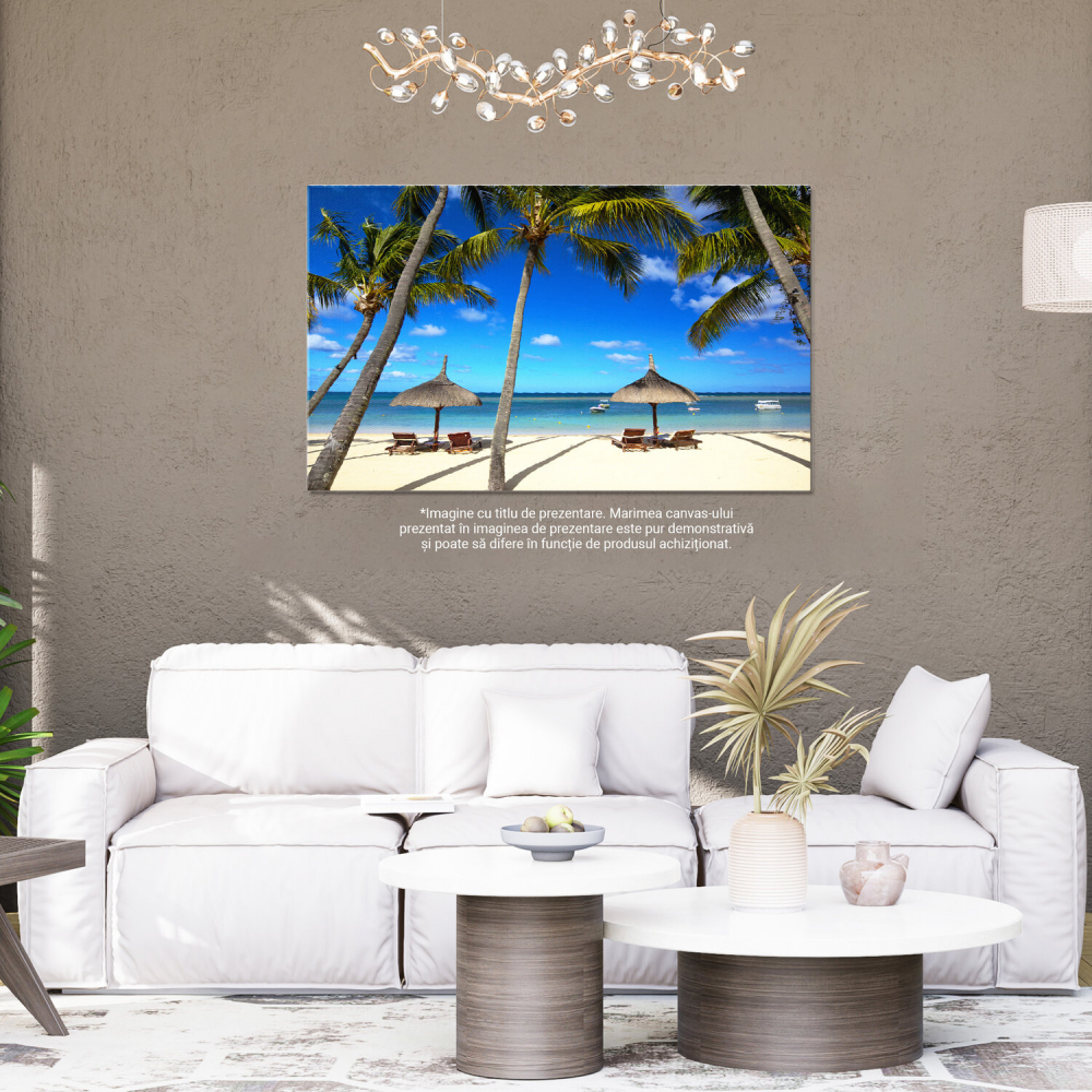 Plaja Paradisiacă în Mauritius - Relaxare Sub Soarele Tropical, Marime 40x25CM [4]