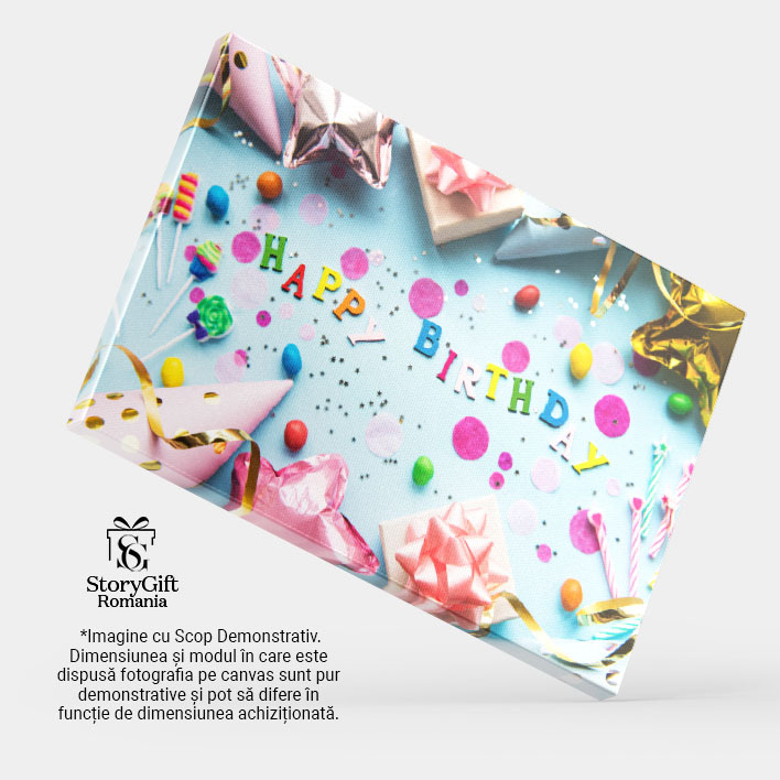 Tablou Canvas cu scrisori si cadouri festive - sarbatoare, decoratiune, bucurie 40x25CM [4]