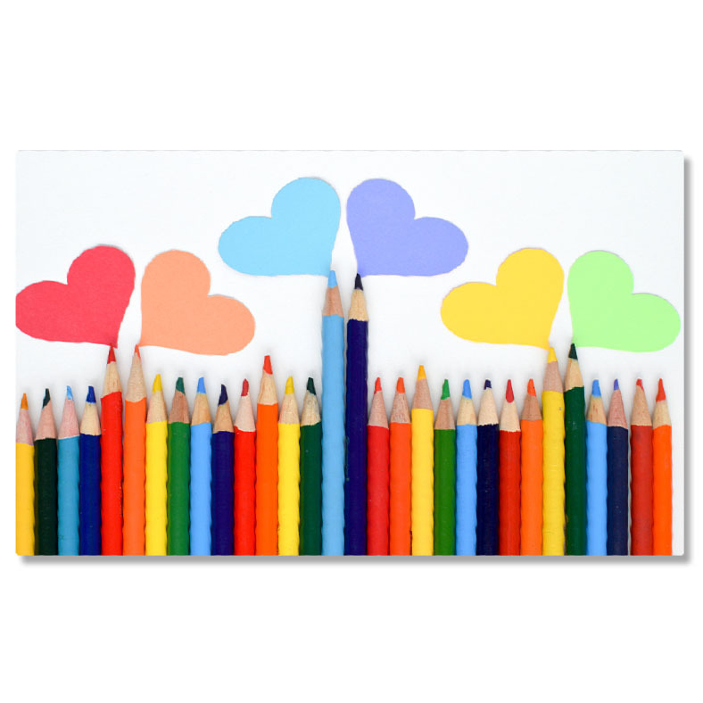Tablou Canvas: Culori si Creativitate intr-o Pictura Jucausa - Creioane Colorate, Copii, Creatie 40x25CM [1]