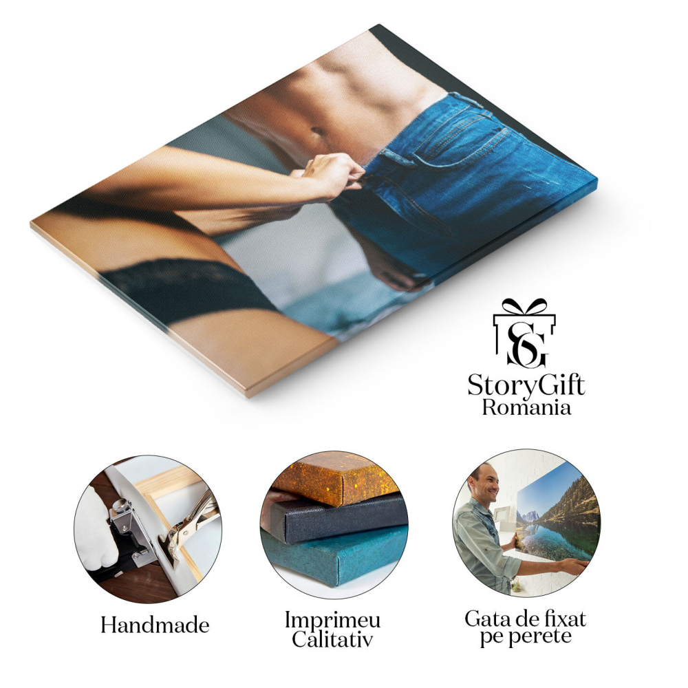 Tablou Canvas Cuplu Intr-o Atitudine Intima Cuplu, Viata Sexuala, Iubire, Pasiune, Romantism 1291 40x25CM [2]