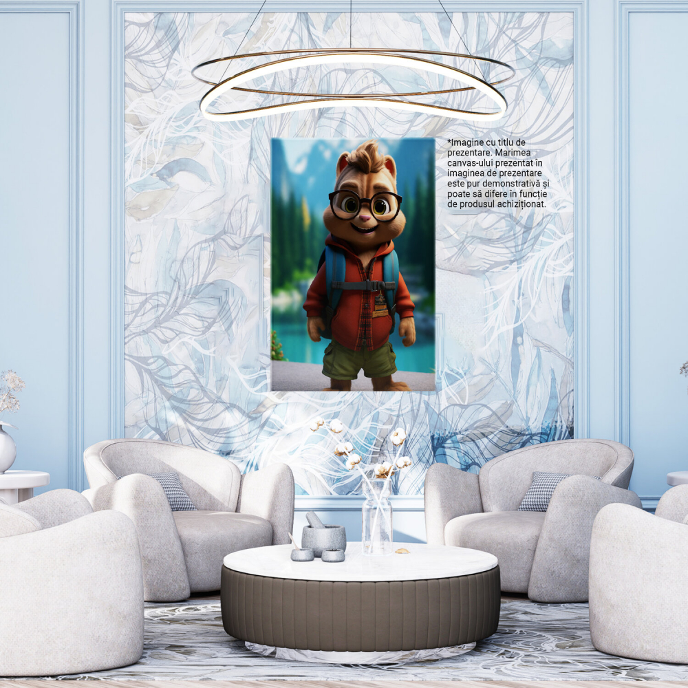 Tablou Canvas - Veveriță Exploratoare în Cadru Montan, Marime 40x25CM [4]