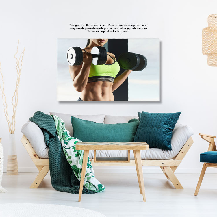 Tablou Canvas - Dedicare si sanatate: fitness si pasiune sportiva - gym, athlete, health 40x25CM [3]