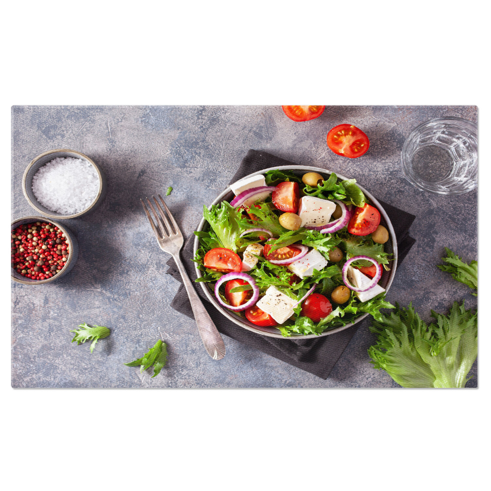 Tablou Canvas Delicii Culinare: Brânzeturi și Cireșe în Culori Vesele, Marime 40x25CM [1]