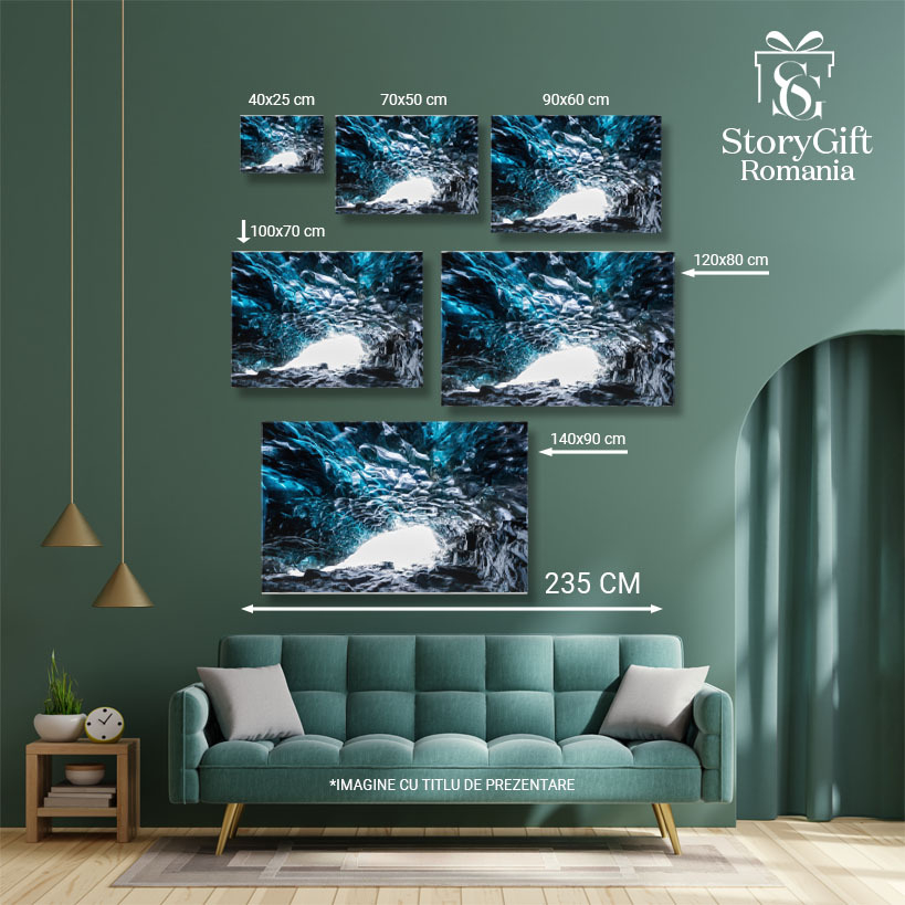 Tablou Canvas: Descoperirea Pesterilor de Gheata in Vatnajokull, Islanda 40x25CM [5]