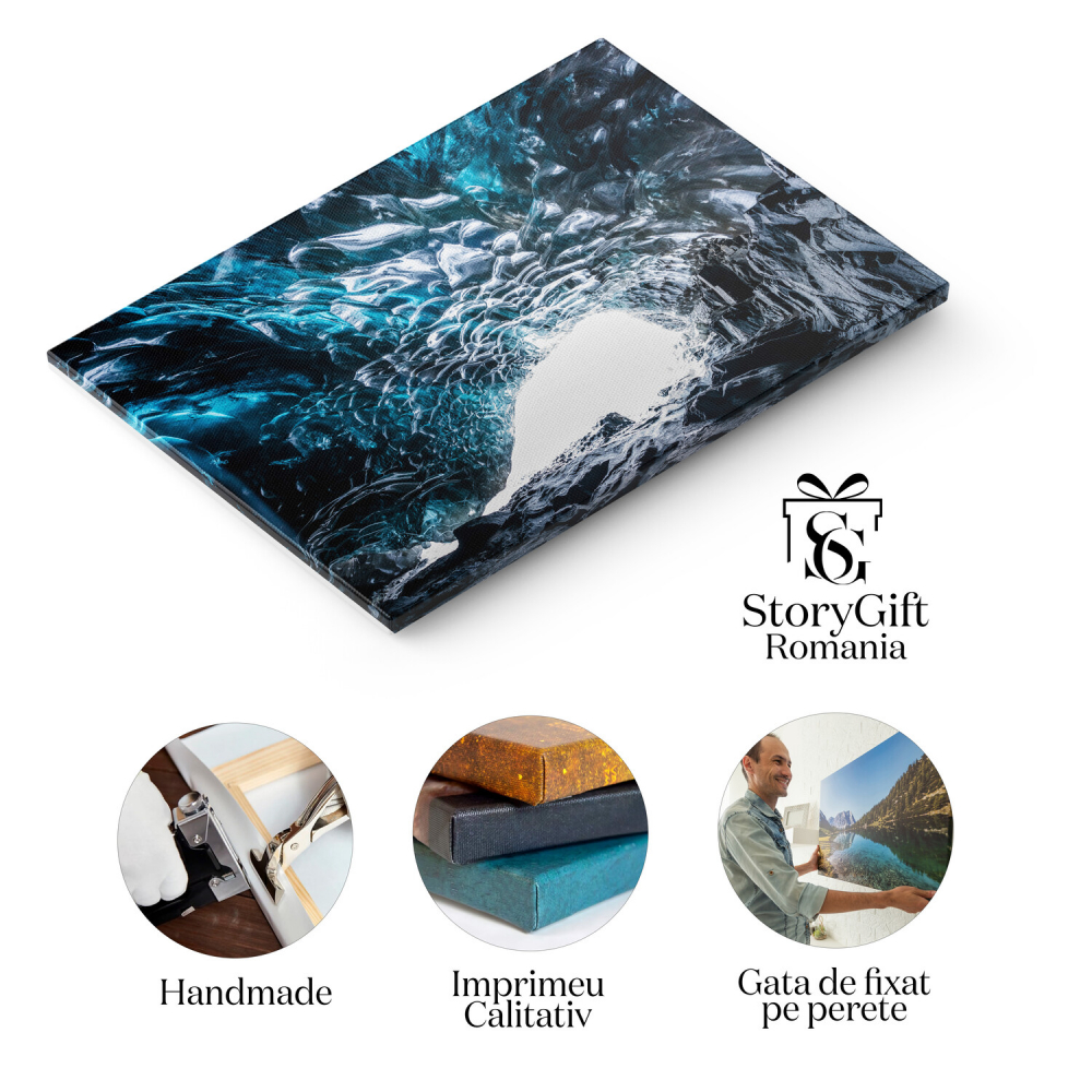 Descoperirea Peșterilor de Gheață în Vatnajökull, Islanda, Marime 40x25CM [2]