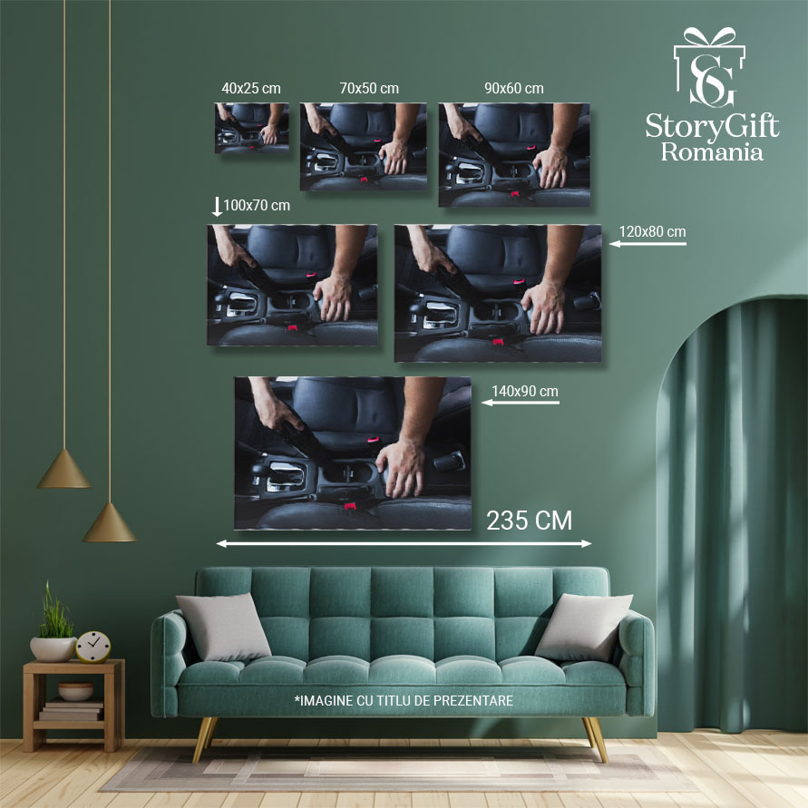 Tablou Canvas: Detalii interioare, curatare auto, echipament, atelier, calitate 40x25CM [5]