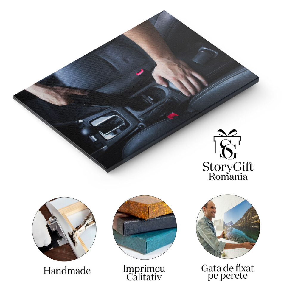 Tablou Canvas: Detalii interioare, curatare auto, echipament, atelier, calitate 40x25CM [2]