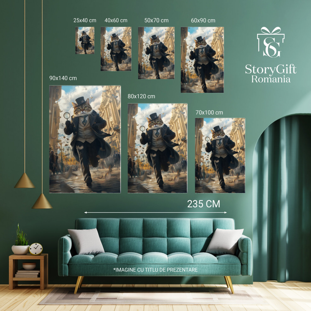 Tablou Canvas Personalizat Detectiv În Alergare Stil Sherlock Holmes
Marime 90x60CM [6]