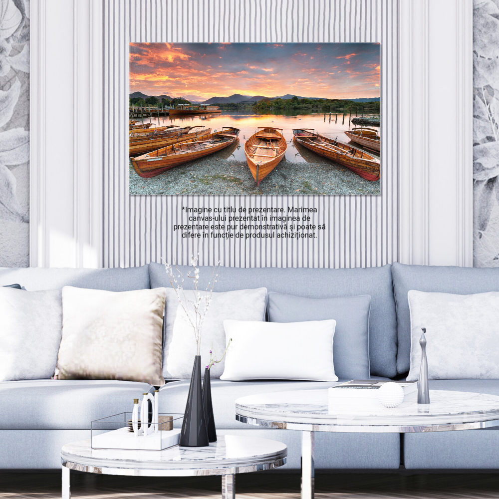 Districtul Lacului, Cumbria: Barci cu Vasle și Peisaje de Toamnă, Marime 40x25CM [3]