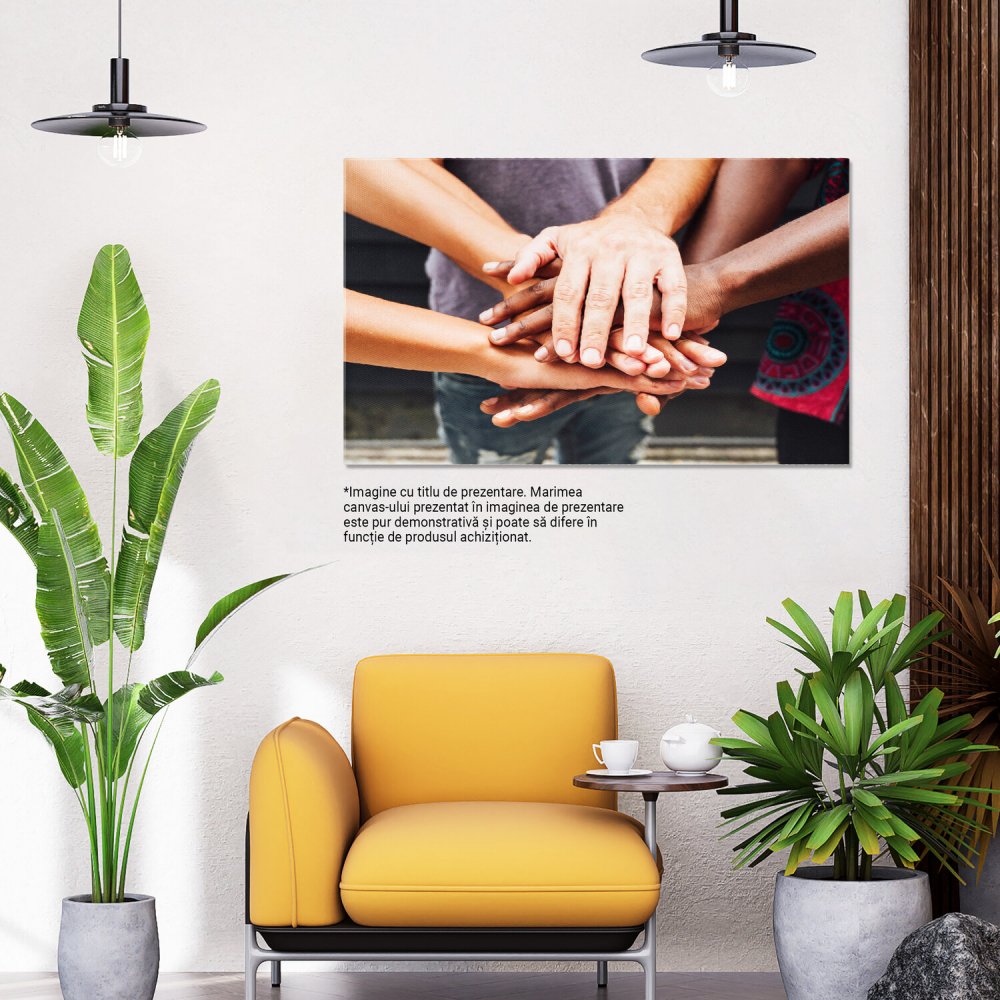 Tablou Canvas: Diversificare și Umanitate prin Mâini de Copii, Marime 40x25CM [3]