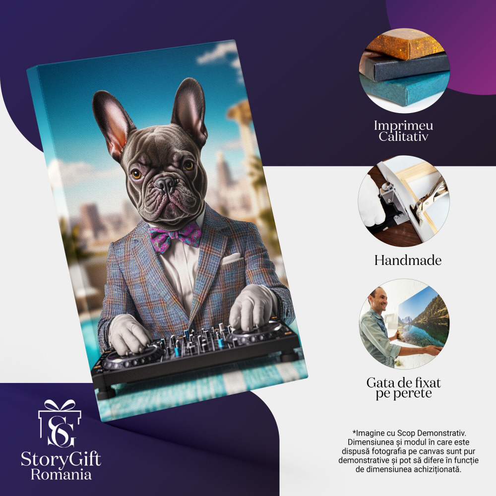 Tablou Canvas Personalizat DJ La Petrecere PiscinaMarime 120x80CM [4]