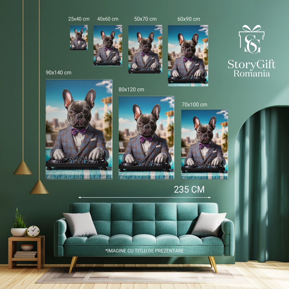 Tablou Canvas Personalizat DJ La Petrecere PiscinaMarime 120x80CM [6]