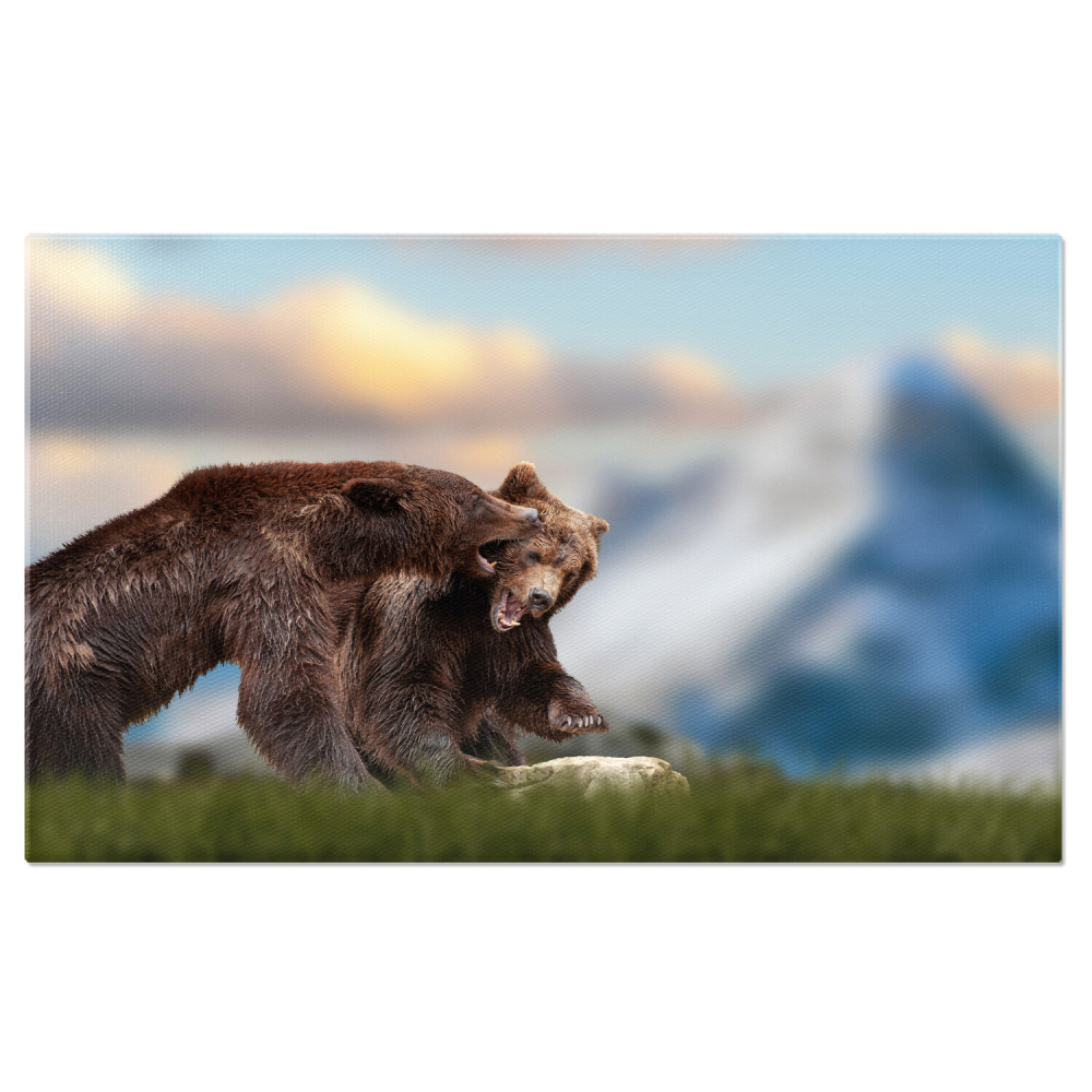 Tablou Canvas Dragoste și Culori în Lumea Animală: Două Păsări Exotice Împreună, Marime 40x25CM [1]