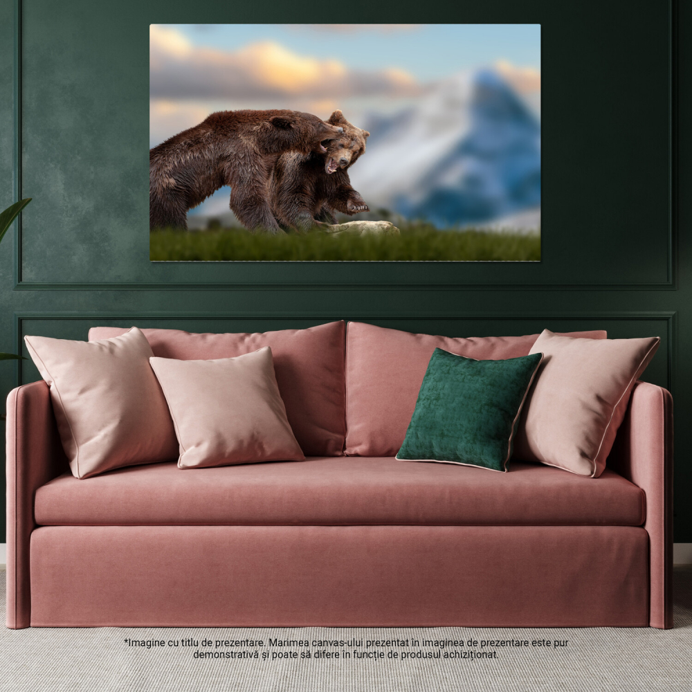 Tablou Canvas Dragoste și Culori în Lumea Animală: Două Păsări Exotice Împreună, Marime 40x25CM [4]